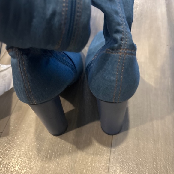 Thigh high jean boots - Picture 3 of 3